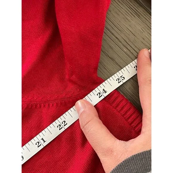 NWT Cable & Gauge Womens Red Sweater Dress 1X Rayon/Polyester - Picture 7 of 8